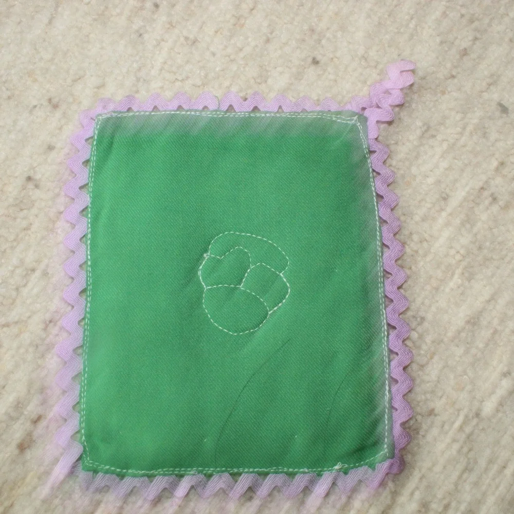 Handmade Potholders Coasters Vintage Embroidered Quilted Set 5 Multicolor OS